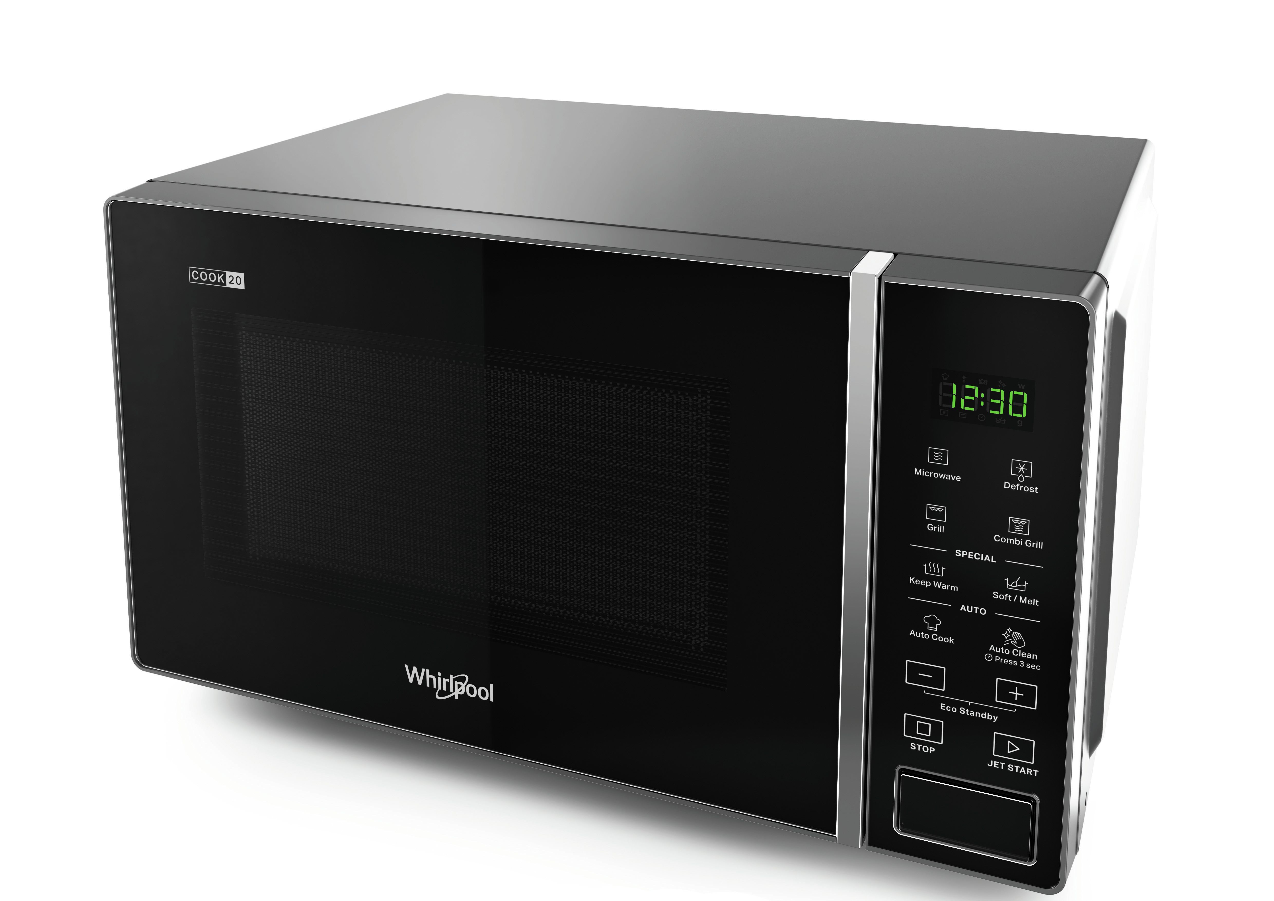 Whirlpool MWP 203 SB Countertop Grill microwave 20 L 700 W Black, Silver