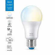 Pachet 2 becuri LED inteligente Philips Hue, Bluetooth, Zigbee, A60, E27, 9.5W (75W), 1055, lumina alba calda (2700K)