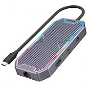 Unitek Hub USB-C, HDMI 2.0, RJ45, 3,5mm,100W 10Gbps