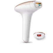 Epilator IPL Philips Lumea SC1997/00, 250.000 impulsuri, senzor piele, accesoriu corp si fata, utilizare cu fir, husa, Roz/Alb