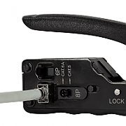 TRUSA scule retelistica, LOGILINK, functii: testare cablu, sertizare mufe, deziz. cablu, sertiz. cablu (punch down), taiere cablu. 4 prod.: tester cablu, cleste sertizare mufe, unealta punch down (sertiz. cablu), cleste dez. cablu, Cat.6A/7,  WZ0070 