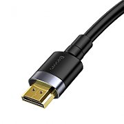 CABLU video Baseus Cafule, HDMI (T) la HDMI (T), rezolutie maxima 4K UHD (3840 x 2160) la 60 Hz, conectori auriti, 2m, negru  CADKLF-F01  (include TV 0.15 lei)