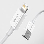 CABLU alimentare si date Baseus Superior, Fast Charging Data Cable pt. smartphone, USB la Lightning Iphone 2.4A, 0.25m, alb  CALYS-02  (include TV 0.06 lei)