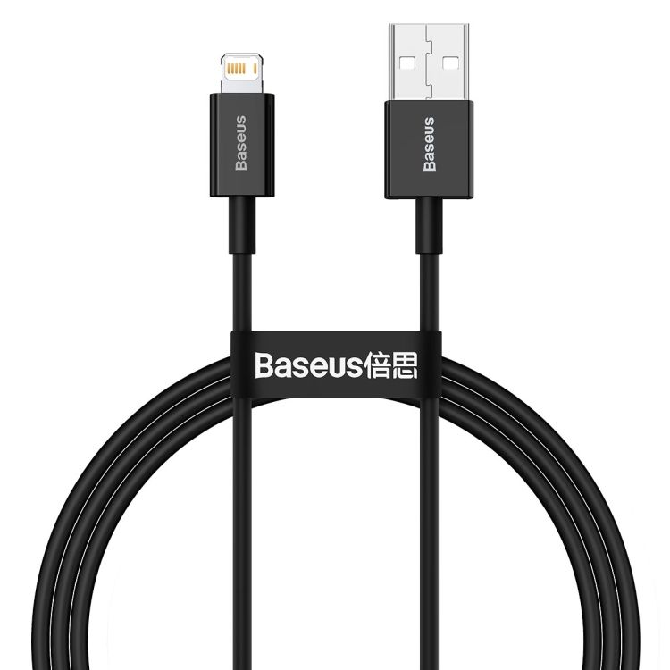 CABLU alimentare si date Baseus Superior, Fast Charging Data Cable pt. smartphone, USB la Lightning Iphone 2.4A, 1m, negru  CALYS-A01  (include TV 0.06 lei)