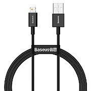 CABLU alimentare si date Baseus Superior, Fast Charging Data Cable pt. smartphone, USB la Lightning Iphone 2.4A, 1m, negru  CALYS-A01  (include TV 0.06 lei)