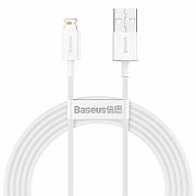 Cablu alimentare si date Baseus  Usb 2.0 (T) - Lightning (T), 2 m, alb