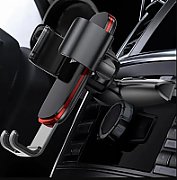 SUPORT AUTO Baseus Metal Age Gravity pt. SmartPhone, fixare in suport CD/DVD player auto, negru  SUYL-J01 