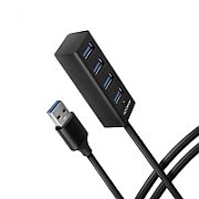 HUE-M1AL, 4x USB3.2 Gen 1, hub Subtire, cablu de 120 cm USB Tip A