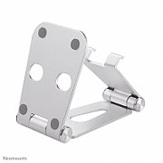 Neomounts by Newstar DS10-160SL1 Foldable phone stand - Silver  Specifications General Min. screen size*: 0 inch Max. screen size*: 7 inch Screens: 1 Desk mount: Stand  Functionality Type: Tilt Tilt (degrees): 270° Width: 7,6 cm Depth: 10,5 cm Height: 12,7 cm Height adjustment: Manual