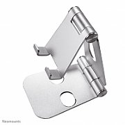 Neomounts by Newstar DS10-160SL1 Foldable phone stand - Silver  Specifications General Min. screen size*: 0 inch Max. screen size*: 7 inch Screens: 1 Desk mount: Stand  Functionality Type: Tilt Tilt (degrees): 270° Width: 7,6 cm Depth: 10,5 cm Height: 12,7 cm Height adjustment: Manual