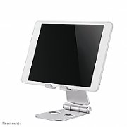 Neomounts by Newstar DS10-160SL1 Foldable phone stand - Silver  Specifications General Min. screen size*: 0 inch Max. screen size*: 7 inch Screens: 1 Desk mount: Stand  Functionality Type: Tilt Tilt (degrees): 270° Width: 7,6 cm Depth: 10,5 cm Height: 12,7 cm Height adjustment: Manual