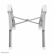 Neomounts by Newstar NSLS010 foldable laptop stand - Silver  Specifications General Min. screen size*: 11 inch Max. screen size*: 17 inch Min. weight: 0 kg Max. weight: 5 kg Screens: 1 Desk mount: Stand  Functionality Type: Tilt Width: 28,9 cm Depth: 3,2 cm Height: 2,7 cm Height adjustment: Manual