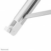 Neomounts by Newstar NSLS010 foldable laptop stand - Silver  Specifications General Min. screen size*: 11 inch Max. screen size*: 17 inch Min. weight: 0 kg Max. weight: 5 kg Screens: 1 Desk mount: Stand  Functionality Type: Tilt Width: 28,9 cm Depth: 3,2 cm Height: 2,7 cm Height adjustment: Manual