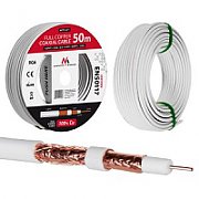 Maclean MCTV-472 coaxial cable 100 m RG-6/U White