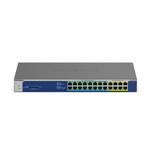 Switch NetGear GS524UP-100EUS, 24 porturi 10 / 100 / 1000 MBs