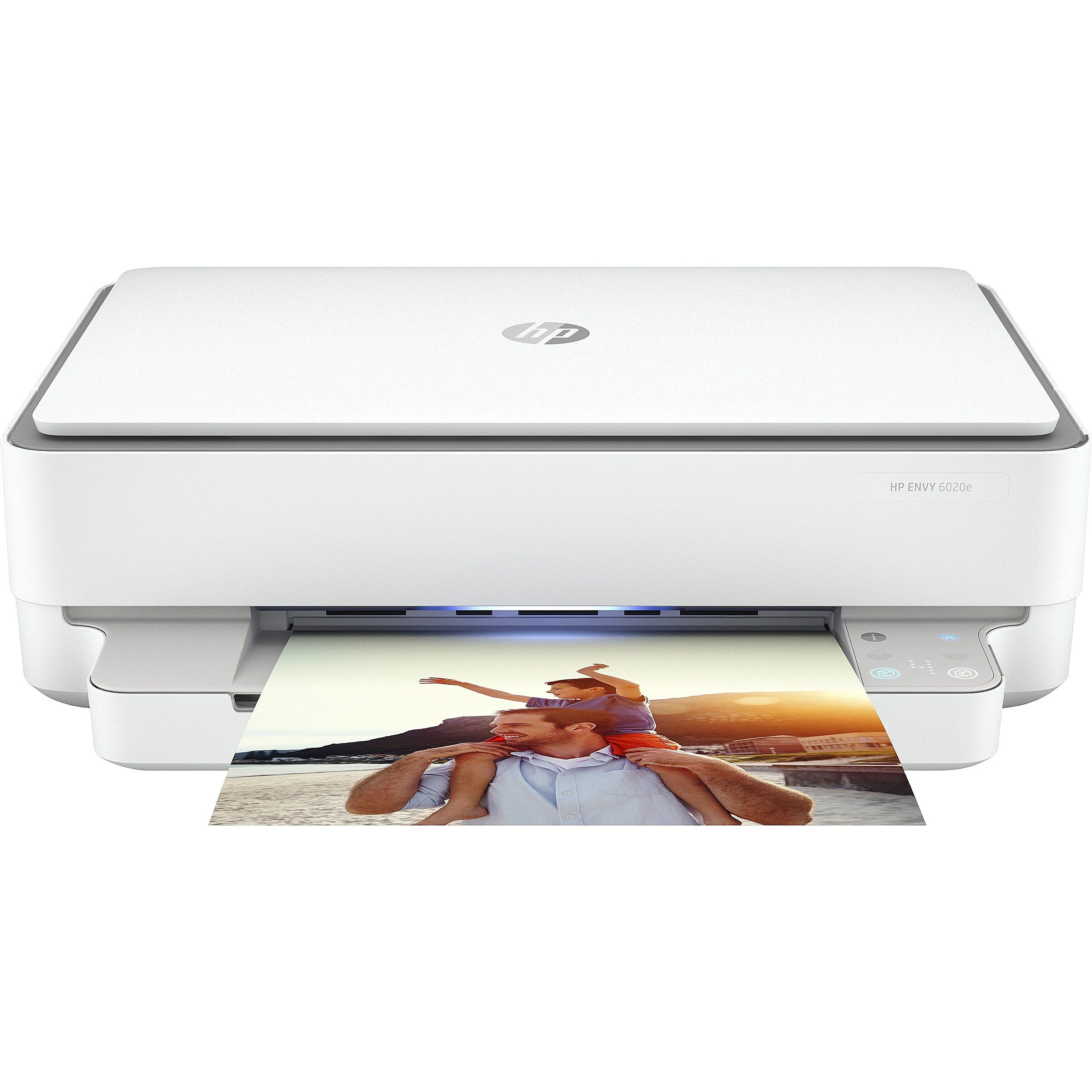 Imprimanta multifunctionala inkjet color HP ENVY 6020E, A4, duplex, ADF, USB 2.0, Wi-Fi, 10 ppm negru, 7 ppm color