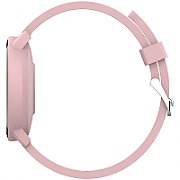 Smart watch, 1.3inches IPS full touch screen, Round watch, IP68 waterproof, multi-sport mode, BT5.0, compatibility with iOS and android, Pink, Host: 25.2*42.5*10.7mm, Strap: 20*250mm, 45g