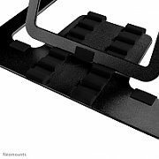 Neomounts by Newstar NSLS085BLACK foldable laptop stand for 10-17  laptops, tilt adjustable - Black  Specifications General Min. screen size*: 10 inch Max. screen size*: 17 inch Min. weight: 0 kg Max. weight: 5 kg Screens: 1 Desk mount: Stand  Functionality Type: Tilt Tilt (degrees): 36° Width: 22,3