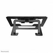Neomounts by Newstar NSLS085BLACK foldable laptop stand for 10-17  laptops, tilt adjustable - Black  Specifications General Min. screen size*: 10 inch Max. screen size*: 17 inch Min. weight: 0 kg Max. weight: 5 kg Screens: 1 Desk mount: Stand  Functionality Type: Tilt Tilt (degrees): 36° Width: 22,3