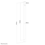 Extensie suport Neomounts NS-EP100BLACK, 107,5 cm, compatibil cu NM-C440BLACK, negru