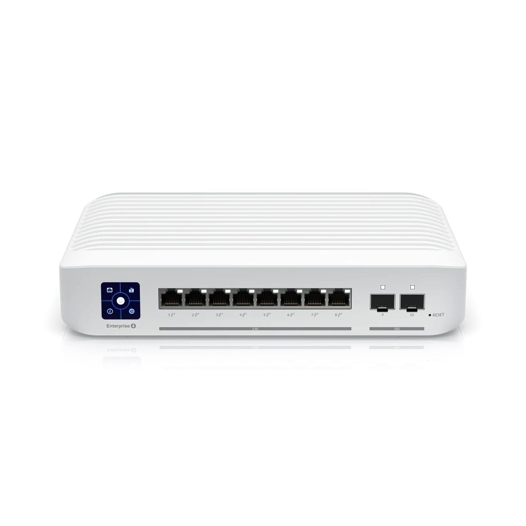 Switch Ubiquiti USW-ENTERPRISE-8-POE, 8 porturi 8x 100/1000/2500 Mbps, 2x 10Gbps