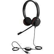 JABRA EVOLVE 20 MS Stereo USB Headband Noise cancelling USB connector with mute-button and volume control on the cord