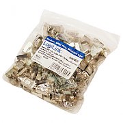 MUFA RJ-45 LOGILINK pt. cablu FTP, SFTP, Cat5e, RJ-45 (T), ecranat, plastic cu metal, 100 buc,  MP0003 
