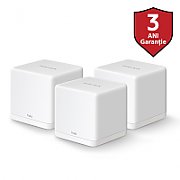 MERCUSYS MESH MERCUSYS, wireless, router AC1300, pt interior, 1300 Mbps, port LAN si WAN Gigabit, 2.4 GHz | 5 GHz, antena interna x 2, standard 802.11ac,  Halo H30G(3-pack)  (include timbru verde 1.5 lei)