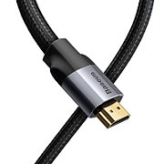 CABLU video Baseus Enjoyment, HDMI (T) la HDMI (T), rezolutie maxima 4K UHD (3840 x 2160) la 60 Hz, conectori auriti, brodat, 3m, gri  CAKSX-D0G  (include TV 0.8lei)
