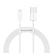 CABLU alimentare si date Baseus Superior, Fast Charging Data Cable pt. smartphone, USB la Lightning Iphone 2.4A, 1.5m, alb  CALYS-B02  (include TV 0.06 lei)