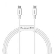 CABLU alimentare si date Baseus Superior, Fast Charging Data Cable pt. smartphone, USB Type-C la USB Type-C 100W, 1m, alb  CATYS-B02  (include timbru verde 0.25 lei)