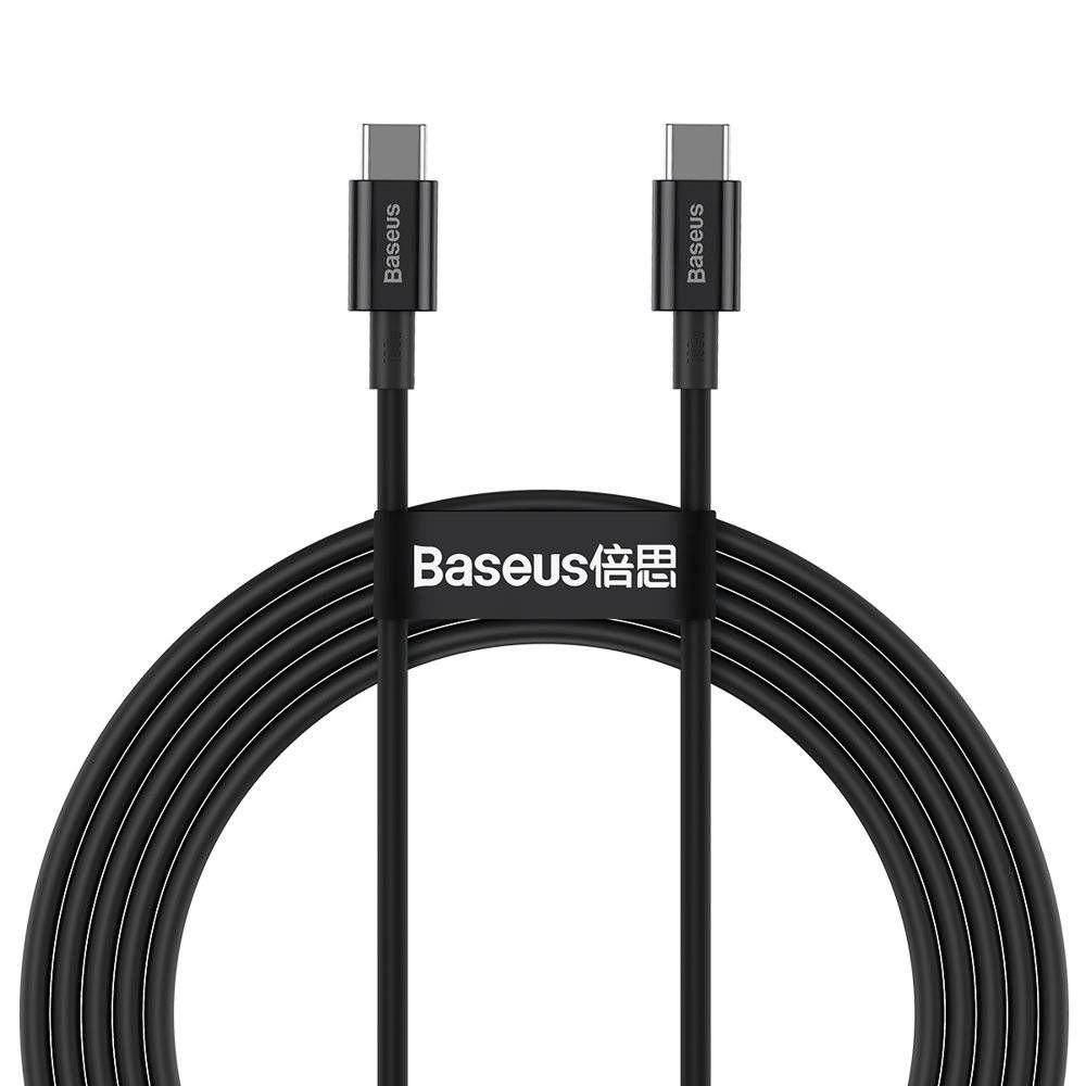 CABLU alimentare si date Baseus Superior, Fast Charging Data Cable pt. smartphone, USB Type-C la USB Type-C 100W, 2m, negru  CATYS-C01  (include timbru verde 0.25 lei)