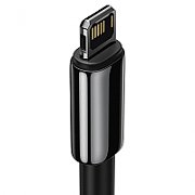 CABLU alimentare si date Baseus Tungsten Gold, Fast Charging Data Cable pt. smartphone, USB la Lightning Iphone 2.4A, brodat, 2m, rezistent zgarieturi, negru  CALWJ-A01  (include timbru verde 0.25 lei)