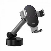 SUPORT AUTO Baseus Simplism pt. SmartPhone, fixare parbriz sau bord prin ventuza, metalic, negru  SUYL-TK01 