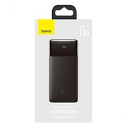 POWER BANK Baseus Bipow Digital Display, 20000mAh, PD 15W, 2 x USB 1 x USB Type-C, 1 x Micro USB digital display pt. status baterie, total 3A, black,  PPDML-J01  (include TV 0.18lei)