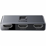 SWITCH video Baseus Matrix, HDMI bidirectional - 2x HDMI 4K / 30 Hz, gri  CAHUB-BC0G  (include TV 0.8lei)