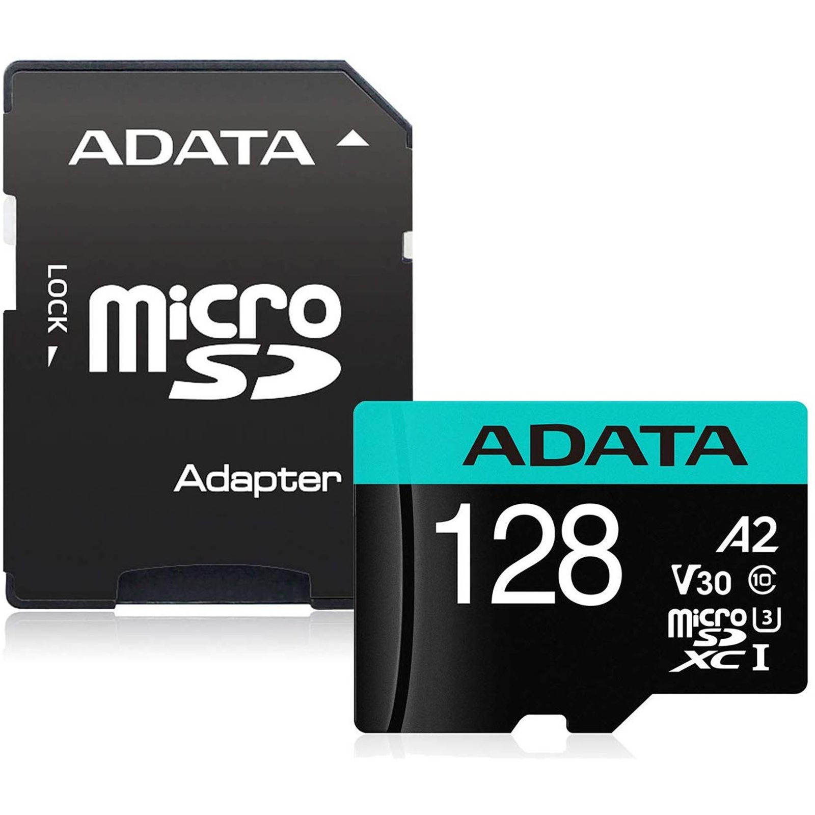 ADATA AUSDX128GUI3V30SA2-RA1 ADATA 128GB Premier Pro MICROSDXC. R/W up to 100/80 MB/s. with Adapter
