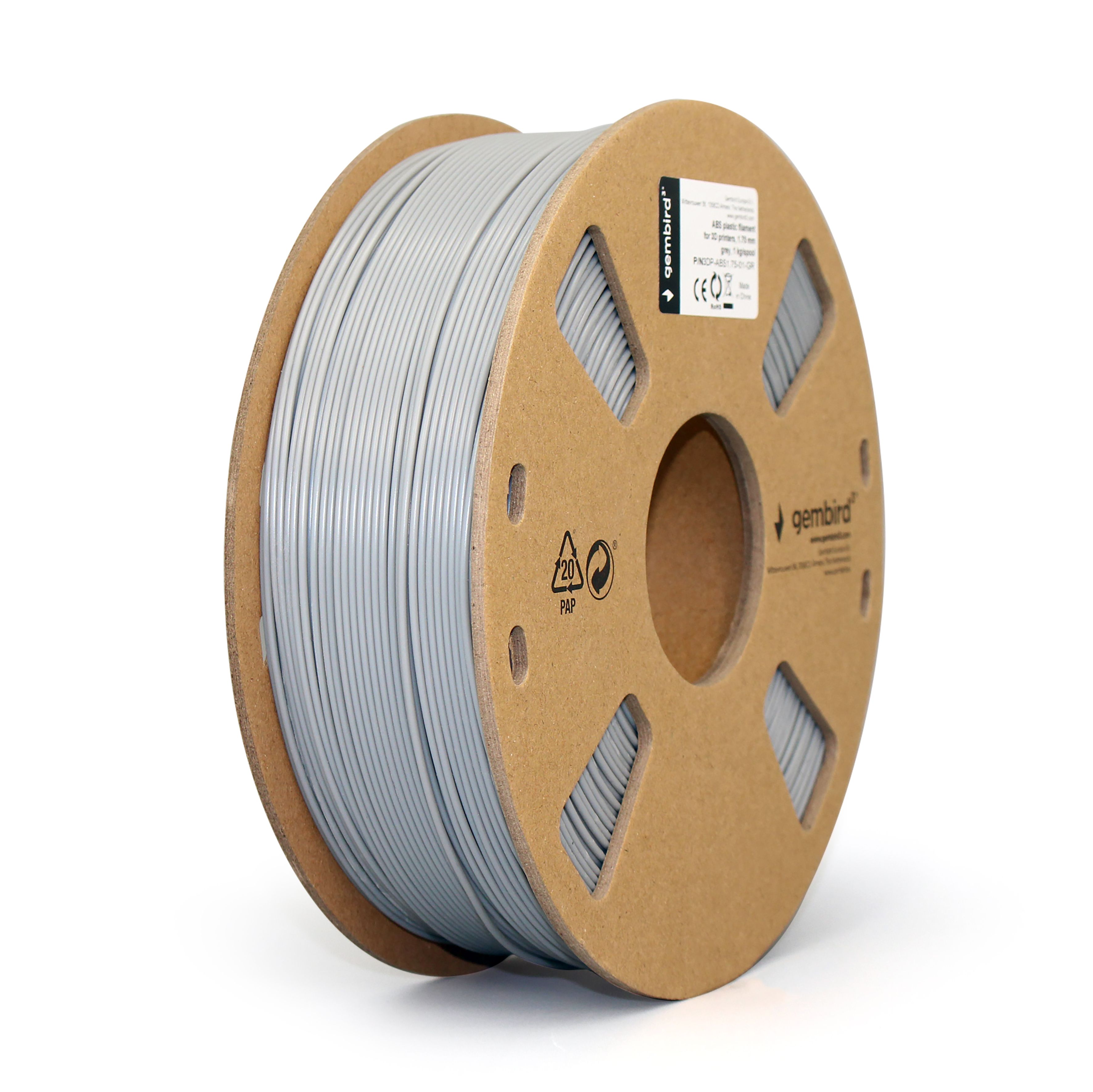 GEMBIRD 3DP-ABS1.75-01-S Filament Gembird ABS Silver 1,75mm 1kg