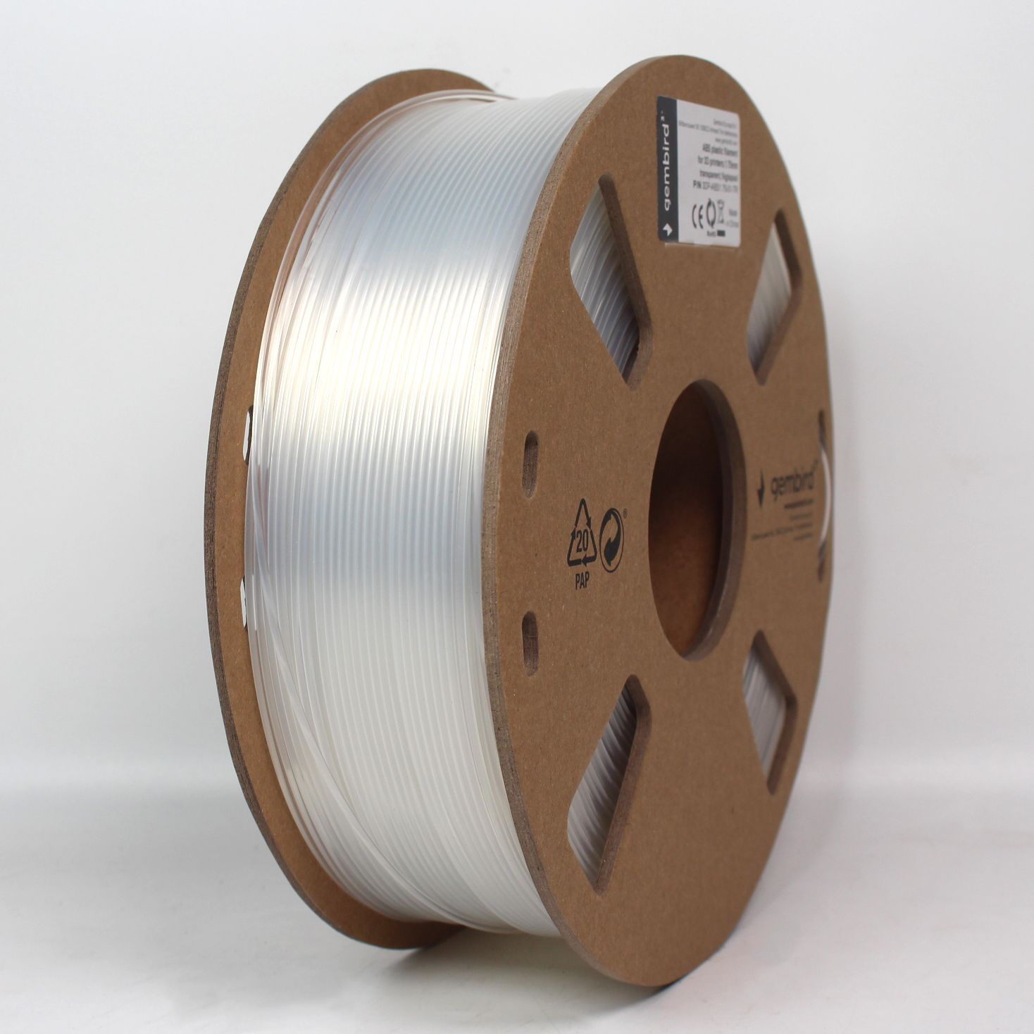 GEMBIRD 3DP-ABS1.75-01-TR Filament Gembird ABS Transparent 1,75mm 1kg
