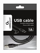 GEMBIRD CC-USB2-AMmDM90-6 Gembird Double-sided angled Micro-USB to USB 2.0 AM cable, 1.8 m, black