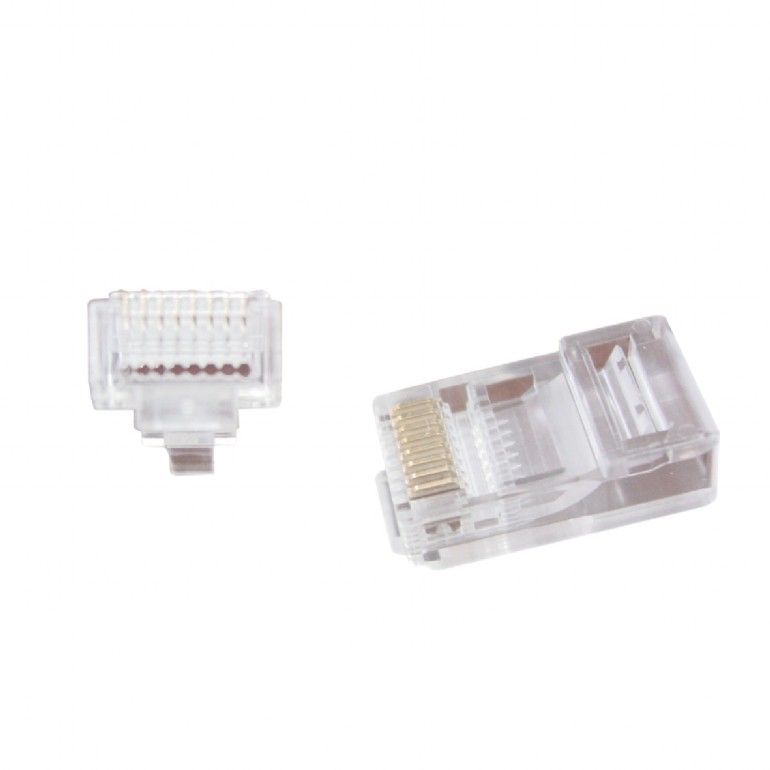 GEMBIRD LC-PTU-01/10 Mufa modulara 8P8C pentru cablu solid LAN RJ 45 neecranate,set 10 buc.