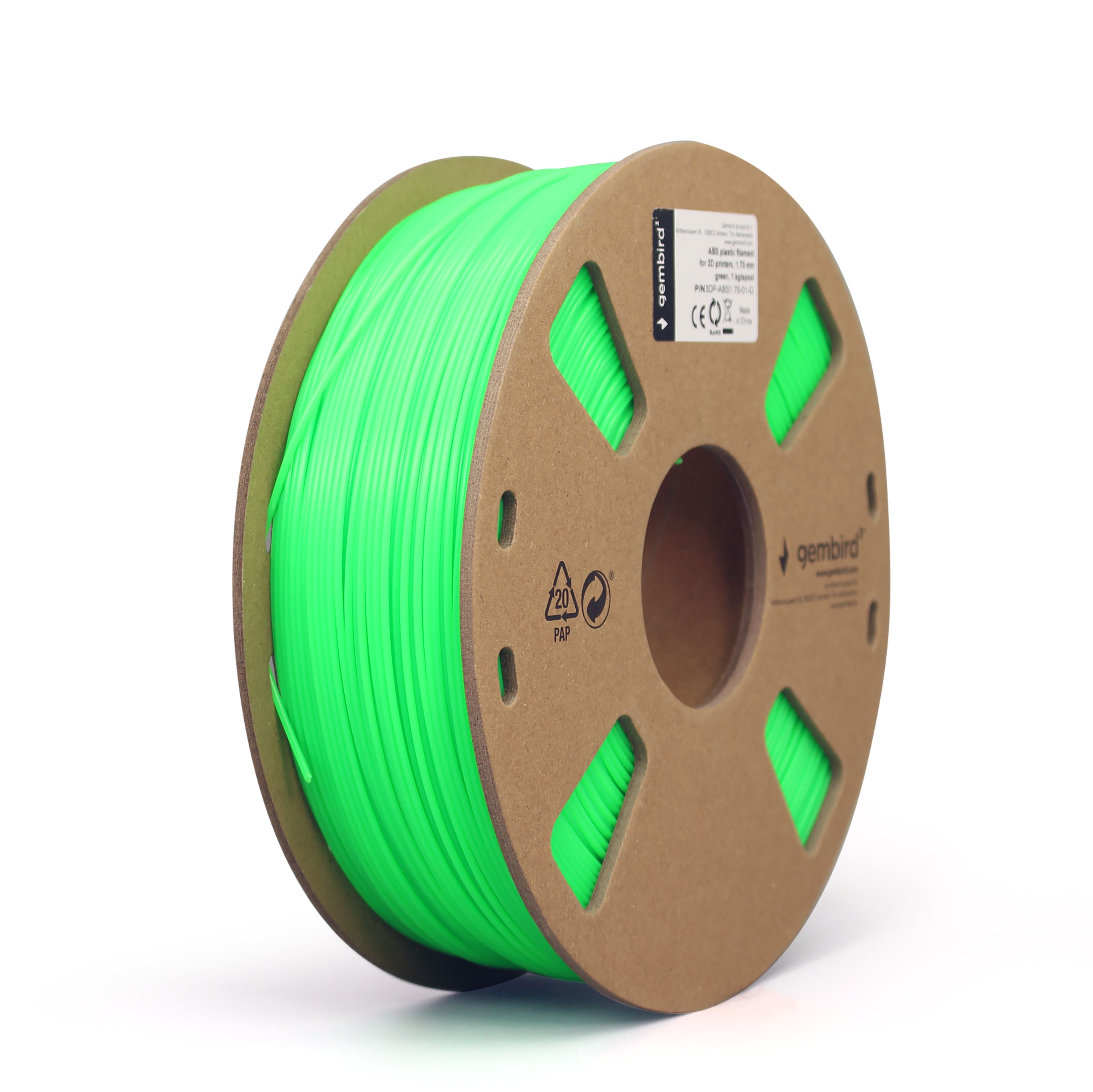 GEMBIRD 3DP-ABS1.75-01-G Filament Gembird ABS Verde 1,75mm 1kg