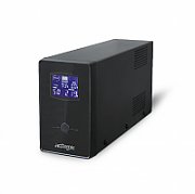 UPS GEMBIRD, Line Int. , mini tower, 650VA/390W, AVR, IEC x 2/ Schuko x 1, 1 x baterie 12V/7Ah, display LCD, back-up 1 - 10 min.,  EG-UPS-031 , (include TV 10lei)