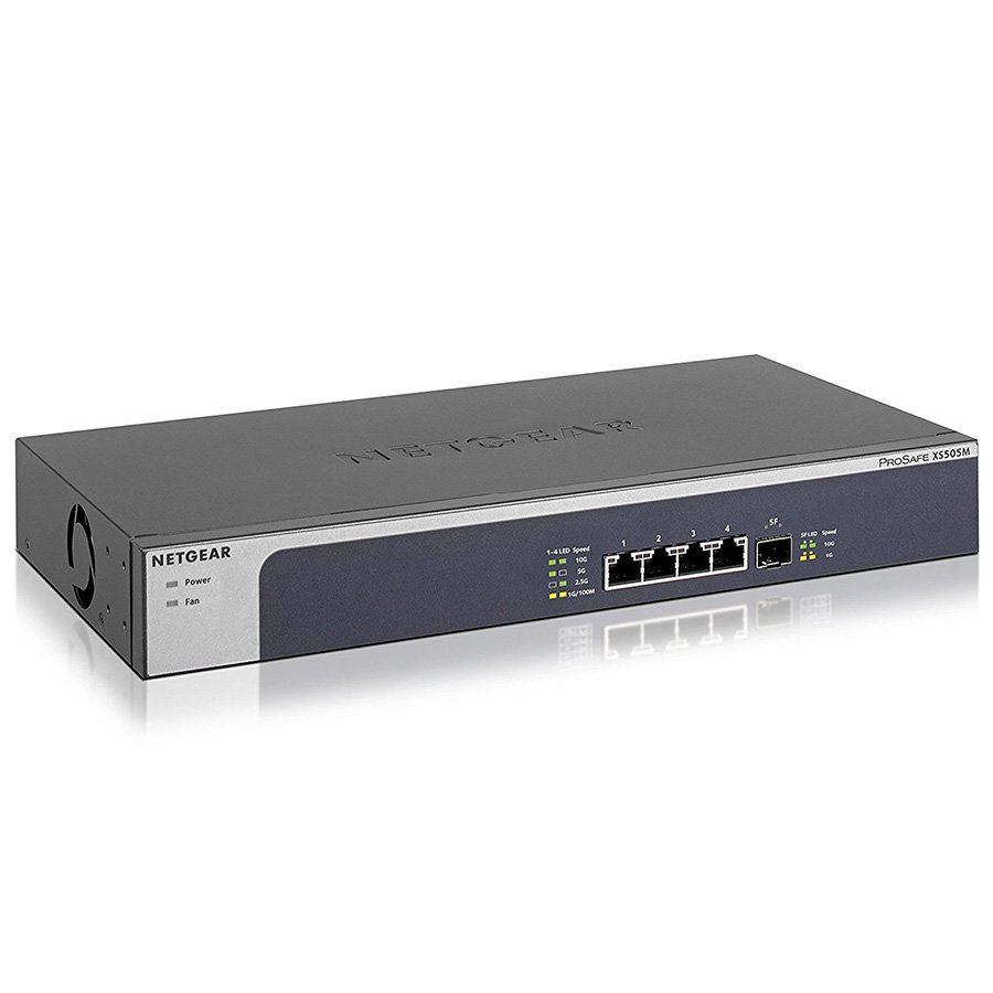 Switch NetGear XS505M-100EUS, 6 porturi 100 / 1000 / 10000 MBs