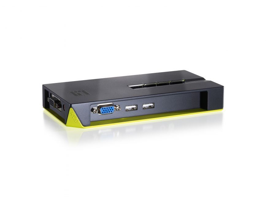 LevelOne KVM-Switch 4 PC VGA+USB Black Edition