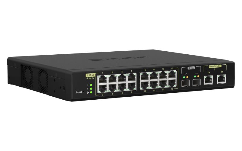 Switch Qnap QSW-M2116P-2T2S, 18 porturi 100 / 1000 / 2500 MBs