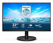 Monitor 21.5 inch LED Philips 222V8LA/00 1920 x 1080 pixeli, 75 Hz, 4 ms, Negru