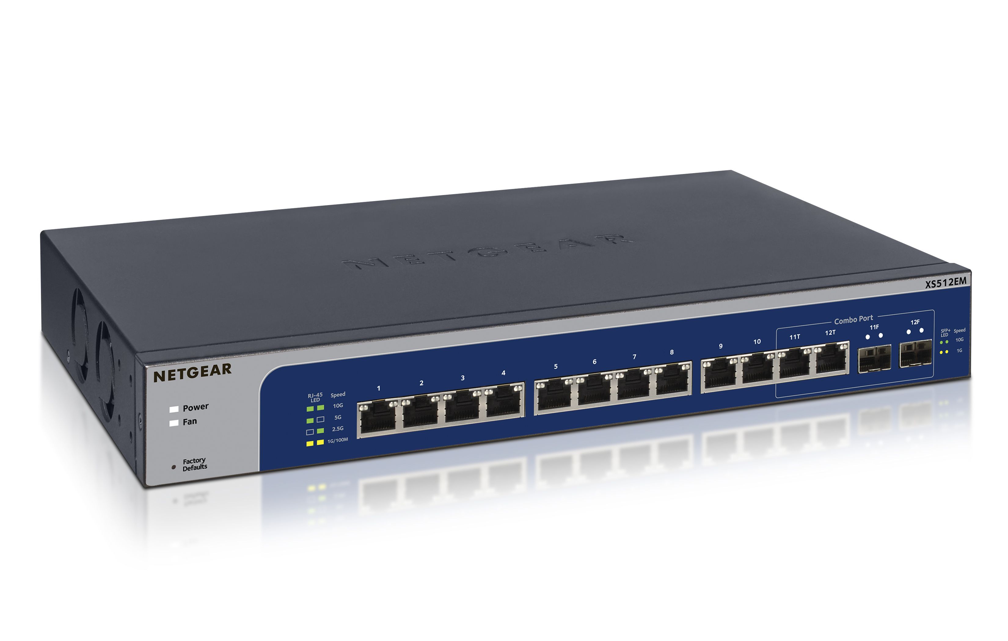 Switch NetGear XS512EM-100EUS, 12 porturi 100 / 1000 / 10000 MBs