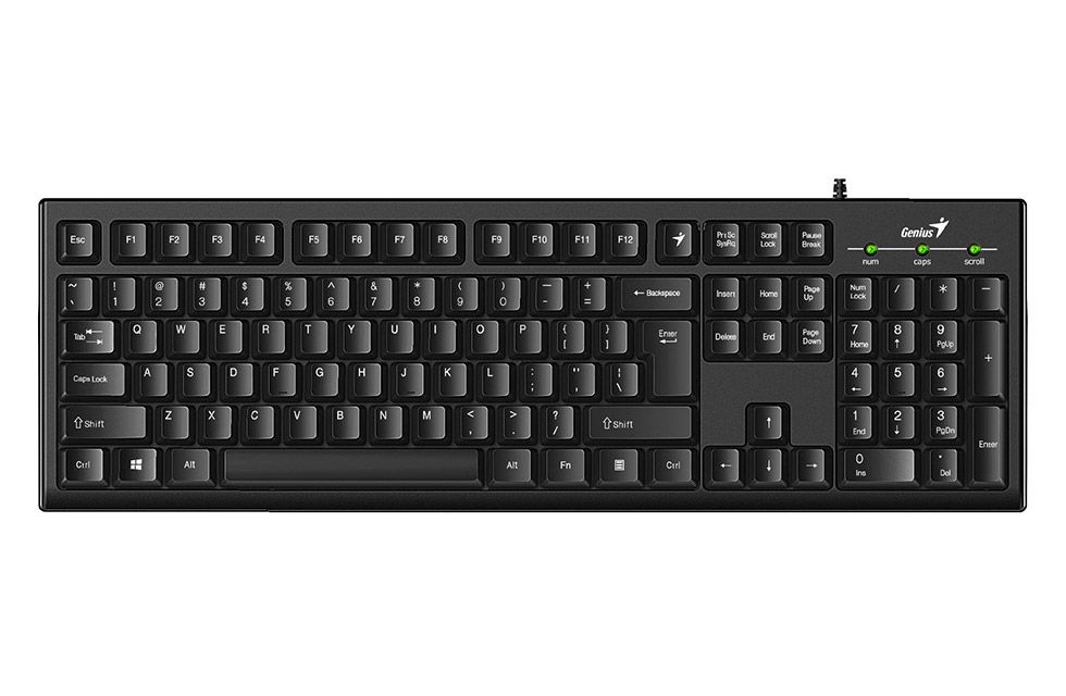 TASTATURA GENIUS USB, 104 taste, black,  Smart KB-100 RO , aranjament romana (diacritice),  31300005418   (include TV 0.8lei)