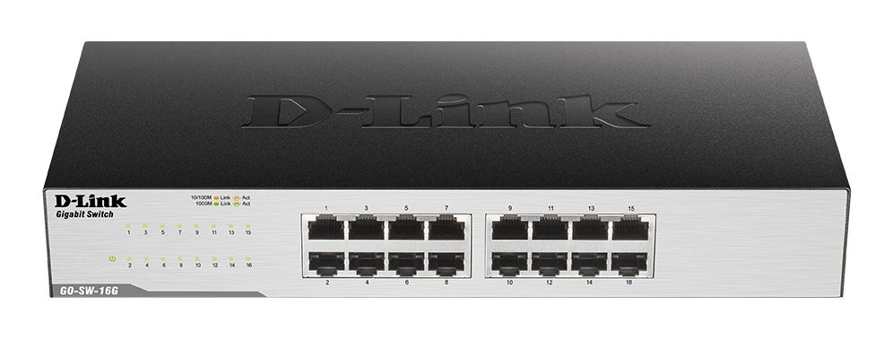 D-Link SWITCH D-LINK 16 porturi Gigabit, carcasa metal,  GO-SW-16G  (include TV 1.75lei)